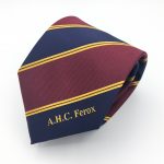 Personalized neckties with text, tailor made necktie with logo or crest in your custom design