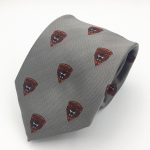 Custom made necktie with logo, neckties we made for a sports club in a custom necktie design