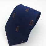 Neckties with logo, personalized club ties with recurring owl logo