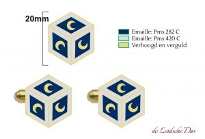 Personalized cufflinks in a customized design, hexagon cufflinks custom made to order