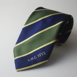 Custom woven neckties with logo & text, club ties in a custom made necktie design