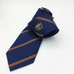 Custom made corporate & club neckties with crest, logo or coat of arms, custom silk ties