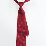 Personalized necktie with logo, neckties with recurring club crest custom woven in club colors
