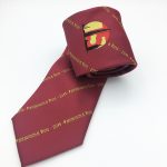 Custom neckties with text and logo woven in a personalized tie design