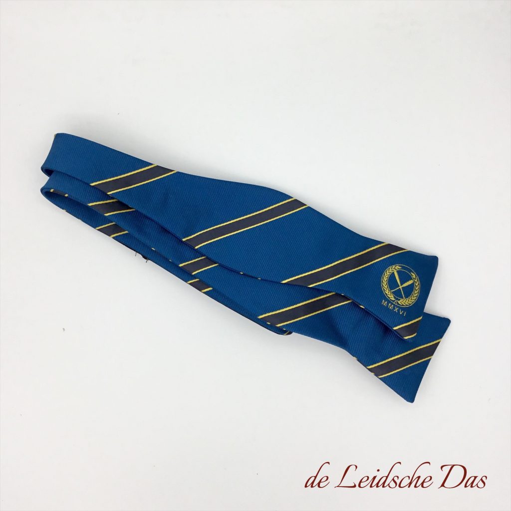 Custom made (self-tie) bow tie with logo and custom made ties with a logo in custom design