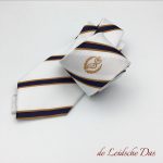 No printed logo ties but a custom woven necktie with your logo, custom made ties with logo