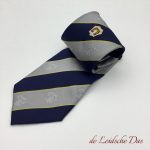 Neckties made to order with recurring logos/crests, custom woven ties and not printed logo ties!