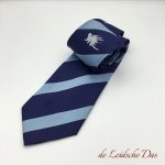 Striped logo neckties woven in a custom tie design, no printed logo ties