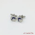 Cufflinks with logo we made for a catering service in a custom made cufflink design