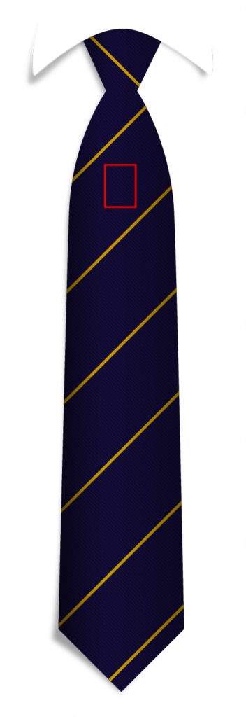 Design your ties in your personalized tie design with your logo placed under the knot